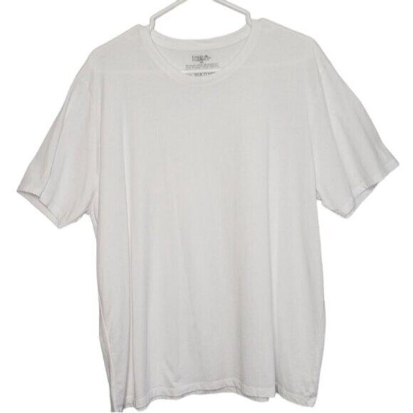 Danish Endurables White Short Sleeve Tee Classic Organic Cotton Modal Men's XXL - Picture 10 of 10